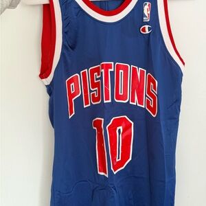 NBA Blue and Red Pistons Jersey